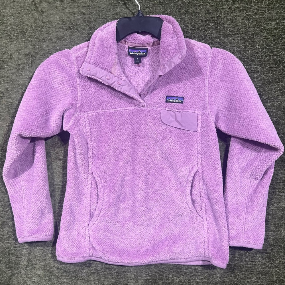 Patagonia Re-Tool Snap-T Pullover Women Small Purple Fleece Jacket 25442